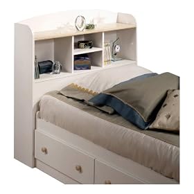 South Shore Furniture, Summertime Collection, Bookcase Headboard 39, Pure white and... by South Shore Furniture