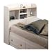 South Shore Furniture, Summertime Collection, Bookcase Headboard 39", Pure white and Natural Maple