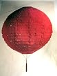 Red Fabric Beaded Party Lantern