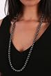 Black Hematite Fashion Necklace 30" Long Accessory Gift Item