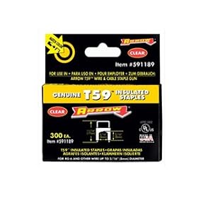 Arrow Clear Insulated Staple, 5 16 x 5 16, 300 Bx, For T59 by Arrow