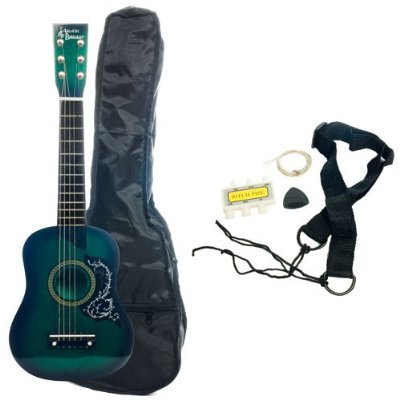 Kid's Acoustic Toy Guitar with Carrying Bag and Accessories - Green