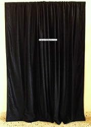 Black Velvet Curtains / Drapes / Panels