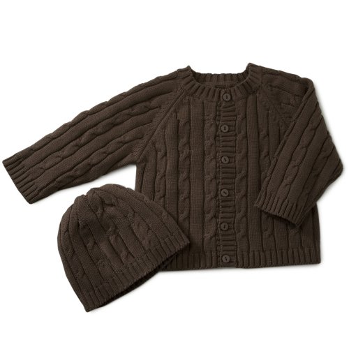 Elegant Baby 100% Cotton Cable Knit Sweater with Hanger -