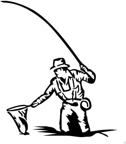 Man Fly Fishing Boat Lake Sporting Outdoors Rubber Stamps custom stamps rubber