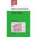 DAV Alpenvereinskarte 33 Tuxer Alpen 1 : 50 000 Wegmarkierung