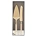 David Tutera Gold Cake Wood Handle, 2 Pieces Serving Set,