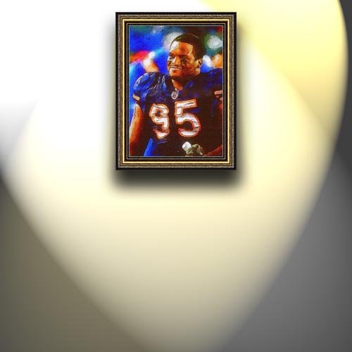 Completely Handpainted American Football Sport Painting, Custom Order FL1357, Oil on Canvas, with Option to Paint Jerry, Brett & Co. from Any Other Favorite Photograph or Picture, Unframed, Size 23'' x 32