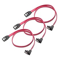 Cable Matters (3 Pack) 90 Degree Right-Angle 6.0 Gbps SATA III Cable - 18 Inches
