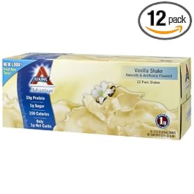Atkins Ready To Drink Shake, Vanilla, 11-Ounce Aseptic Containers (Pack of 12)