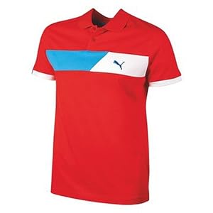 PUMA - Polo para hombre, tamaño M, color miami rojo