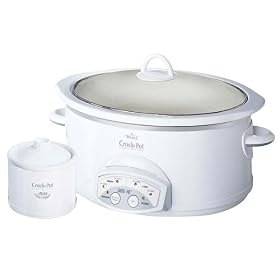 Crockpot 6-Quart Oval Smart-Pot Slow Cooker with Dippers