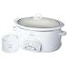 Kitchen & Housewares : Crockpot SCVP609-KLS 6-Quart Oval Smart-Pot Slow Cooker with Dipper, White