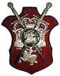 2 Sword Plaque with Castle &amp; Knights