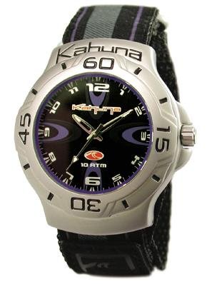 Kahuna 252-3021B Boys Watch with Black Dial and black / grey strap 100M Water Resistant