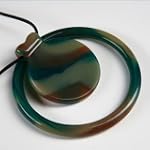 Dr. Bloom's Chewable Jewels Bracelet and Necklace with Circle Slide, Turquoise Beach