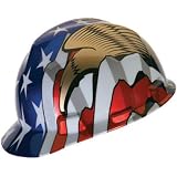 Hardhat-Freedom Series V-Gard Helmets w/Fas-Trac Suspension Am. Stars & Stripes w/ 2 Eagle Design