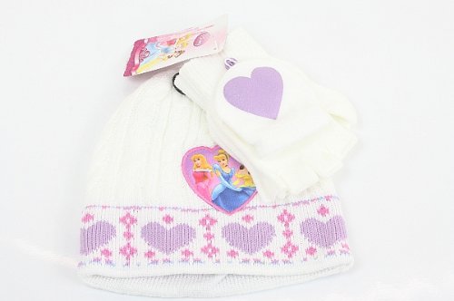 Disney Princess Toddler Girls Winter Hat and Mittens Set 4-14 Year