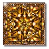 MANDALA mandala zen InnerBalance harmony gold yellow orange glowing chakra meditation - 10x10 Wall Clock