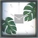 F-Style Clock�@�i�����Ȑl�H�ϗt�A���E���v�jMonstera deliciosa �����X�e���i�����Z���j