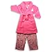 Baby : Private Label - Infant Girls Long Sleeve Pajamas And Fleece Robe Set, Pink (Size 24Months)