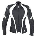 Joe Rocket Lotus 2.0 Ladies Textile Motorcycle Jacket Black/Black/White Small