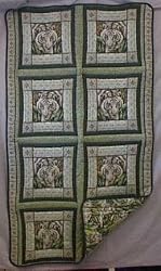 White Tiger Quilted Throw 43"x 70"