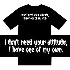 Funny T-Shirts (I don't need your attitude, I have one of my own) Humorous Slogans Comical Sayings...