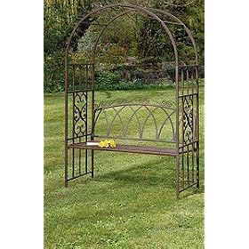 New Steel Garden Arch Trellis and Bench perfect for any Garden or Lawn Great quality
