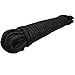 Nylon Rope Utility Rope (3/8 inch) - SGT KNOTS - Polypropylene Sheath - Moisture Resistant - for Crafts, Cargo, Tie-Downs, Marine, Camping, Swings (50 ft - Black)