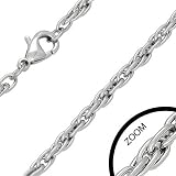 Urban Male Men's 22 Stainless Steel 3.5mm Twisted Rope Chain