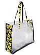 Iowa Hawkeyes Tote Bag University of Iowa with Clear Sides and Cotton Fabric - SEE Through Thru Bag for School Events or Beach GIFT IDEA for MEN Women Ladies MOM Mother or Dad Teachers and Travelers