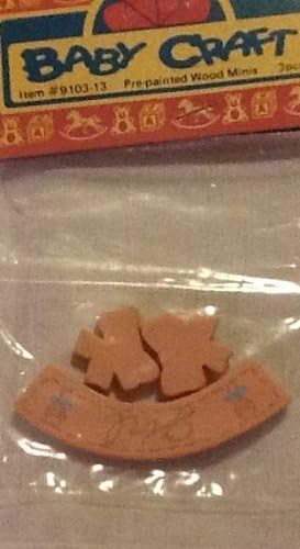 Baby Craft, Pre-painted, Wood Minis, Decorative Miniatures. Pink "Girl" Banner with 2 Ribbons