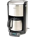 Krups FMF5 10-Cup Programmable Coffeemaker with Thermal Carafe, Black with Stainless Steel