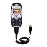 Coiled Power Hot Sync and Charge USB Data Cable w/ Tip Exchange for the LG PM-325 - Gomadic Brand