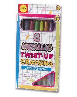 Childrens Toyshop  Toys : Metallic Twist Up Crayons (8)