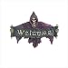 Purple Grim Reaper Welcome Plaque