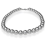 Eve's Addiction 10mm Sterling Silver Bead Necklace