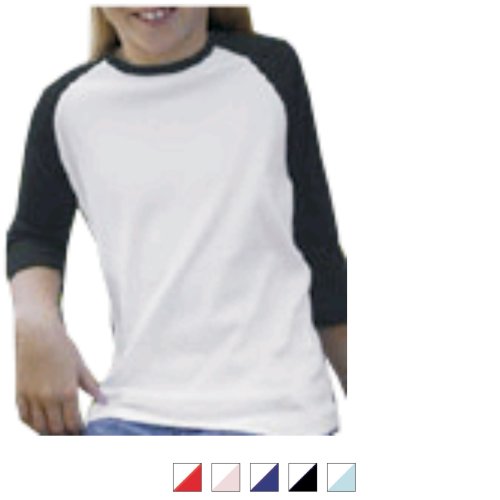 bella girl - 1x1 Rib 3 and 4 Sleeve Raglan T-shirt - 9000