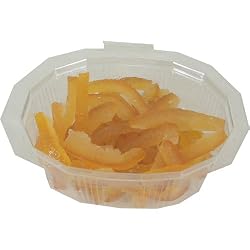 Orange Candied Lemon Peel from France - 100 Gr Container