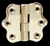 2 x 2 Scalloped Hinge - Bright Solid Brass