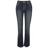 Misses Earl Jean Orange Pick Stitch Bootcut Jeans