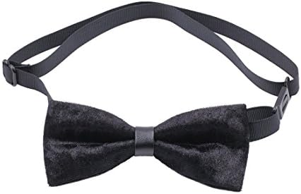 Yuri Milner Formal Black Velvet Men's Bow Tie for Party