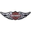 Straight Wing Silver Patch - Large - Harley-Davidson