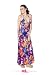 Multicolored Deep V Neck Maxi By Apple Bottoms