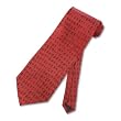 Men's Handmade Tie Black Ancient Chinese Character Red Silk Necktie