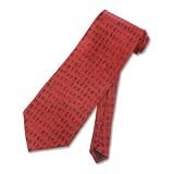 Men’s Handmade Tie Black Ancient Chinese Character Red Silk Necktie