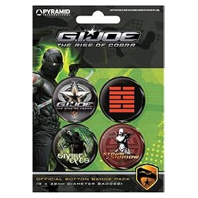 Pyramid International - G.I. Joe pack 4 badges Snake Eyes vs Storm Shadow