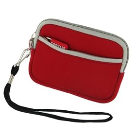 rooCASE Neoprene Sleeve (Red) Carrying Case for Kodak PLAYTOUCH Video Camera HD Camcorder