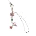 Hand Crafted Cellular Phone Charm - Flower Cascading - Pink